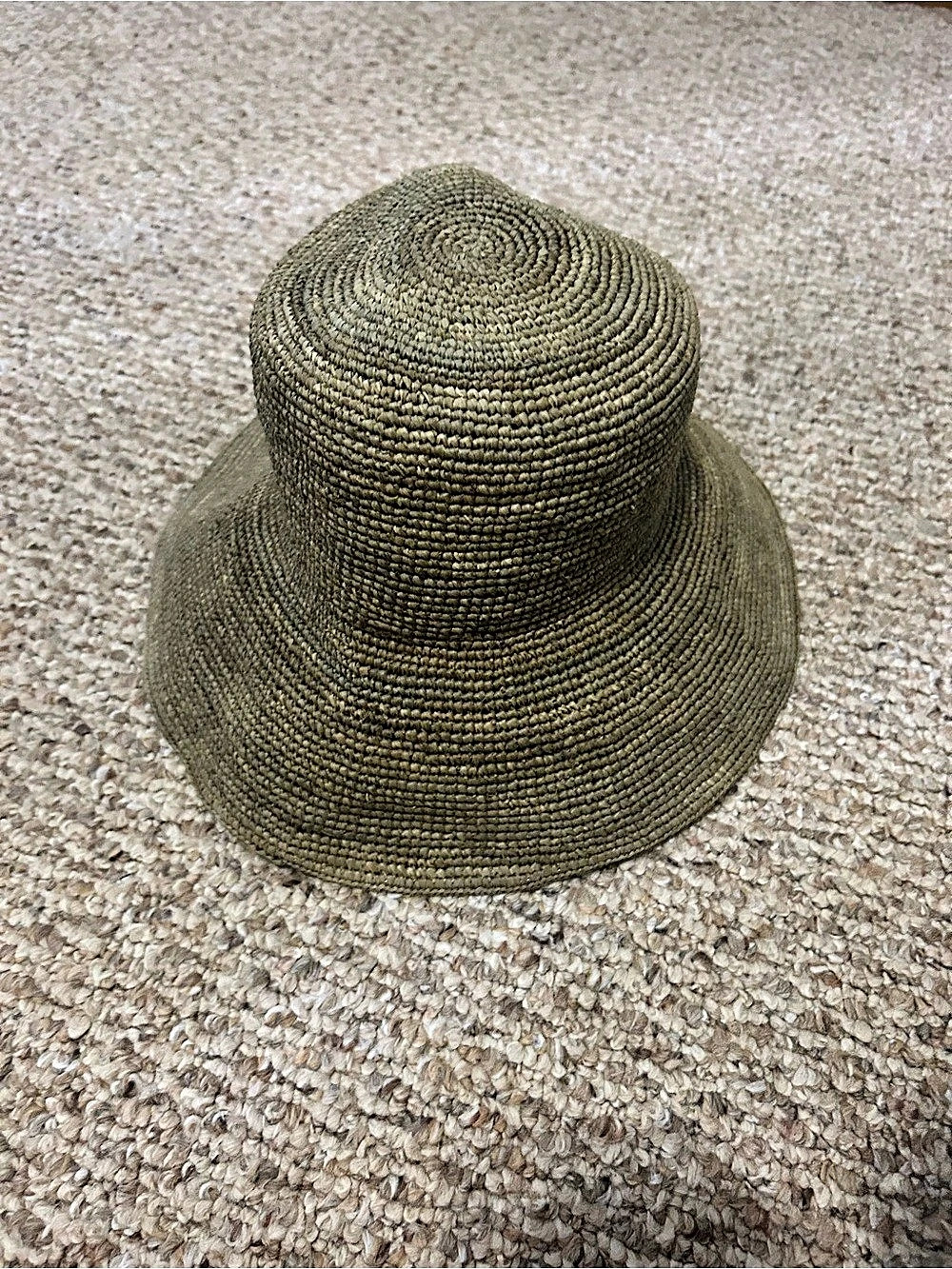 Jenny Kayne Crochet Raffia bucket sun hat